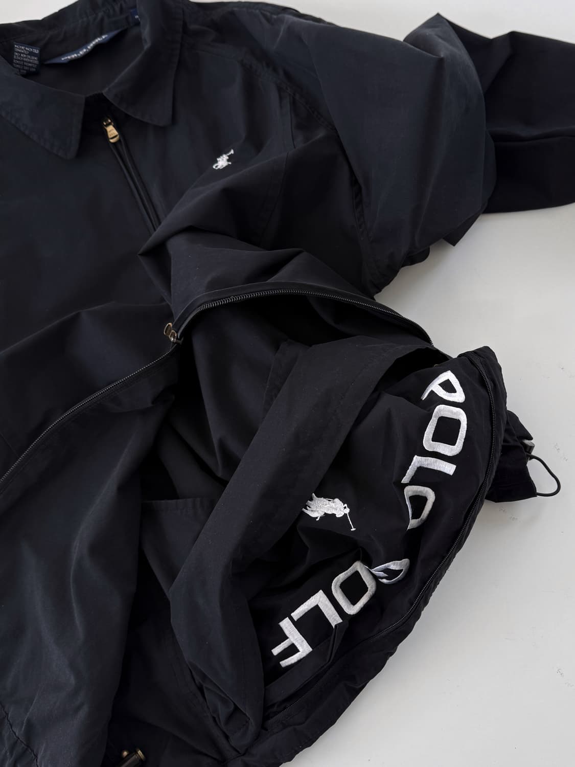 폴로 랄프로렌 루즈핏 폴리쉘 블랙 패커블 블루종 자켓 상품이미지8
