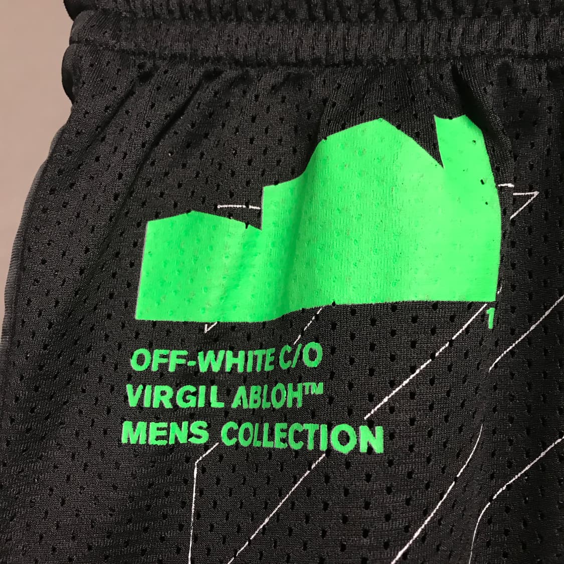 오프화이트 메쉬 반바지 XXS(W) 상품이미지4