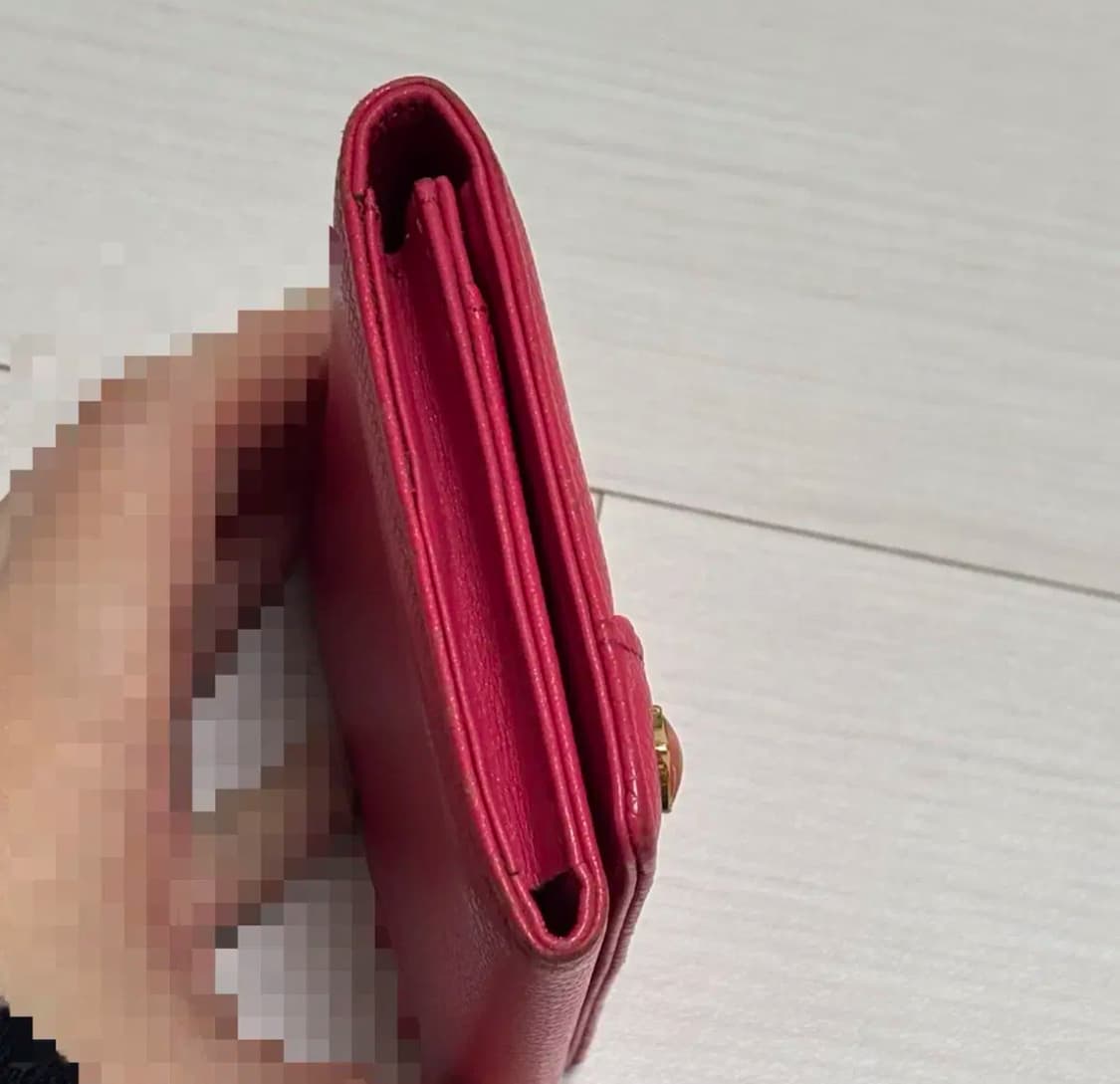 무료배송)중고 빈티지 mcm 엠씨엠 핑크 카드지갑 명합지갑 반지갑 상품이미지4