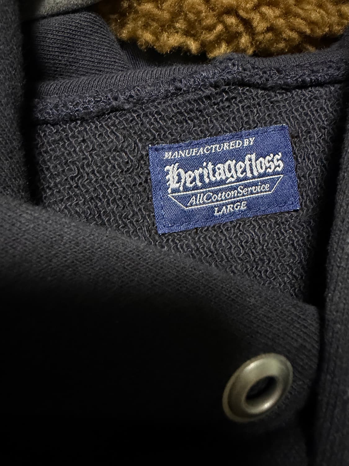 헤리티지플로스 후드 네이비 L 상품이미지2