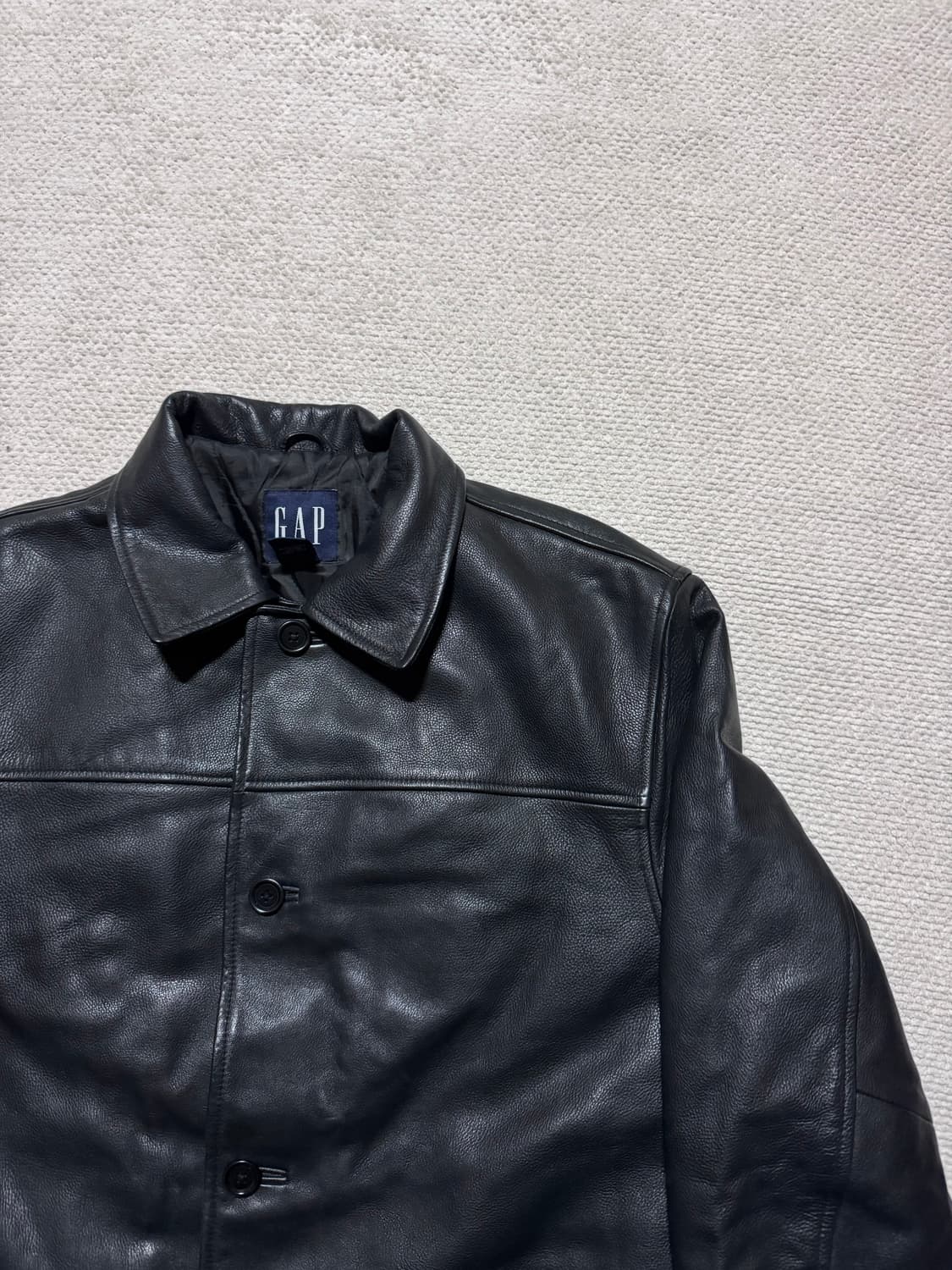 올드 GAP 카우레더 카코트 블랙 L 상품이미지1