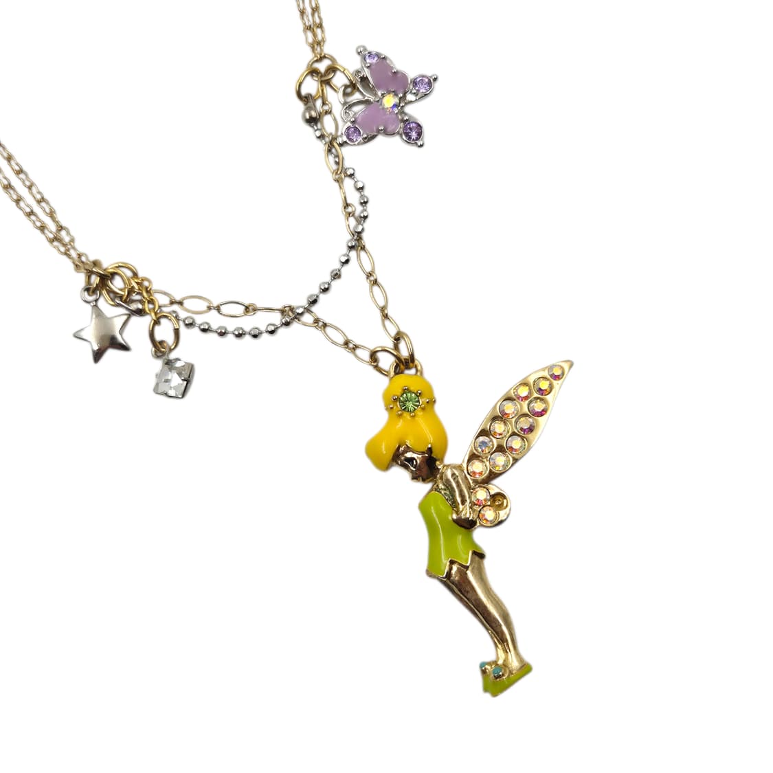 안나수이 x 디즈니 팅커벨 목걸이&귀걸이 세트 상품이미지1