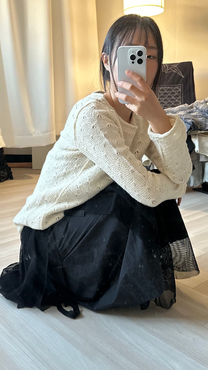 [EDDIE BAUER] ivory punching knit 상품이미지2