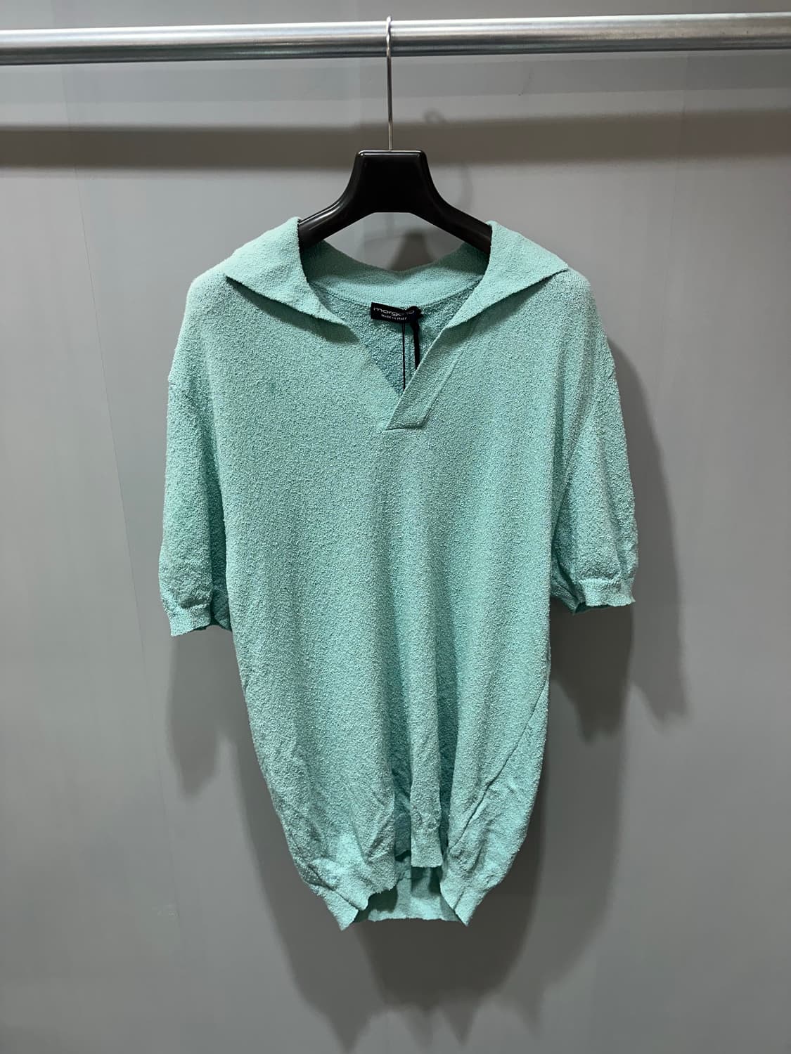 (정품/새상품) MORGANO 모르가노 여성 민트 린넨 카라 티셔츠 상품이미지1