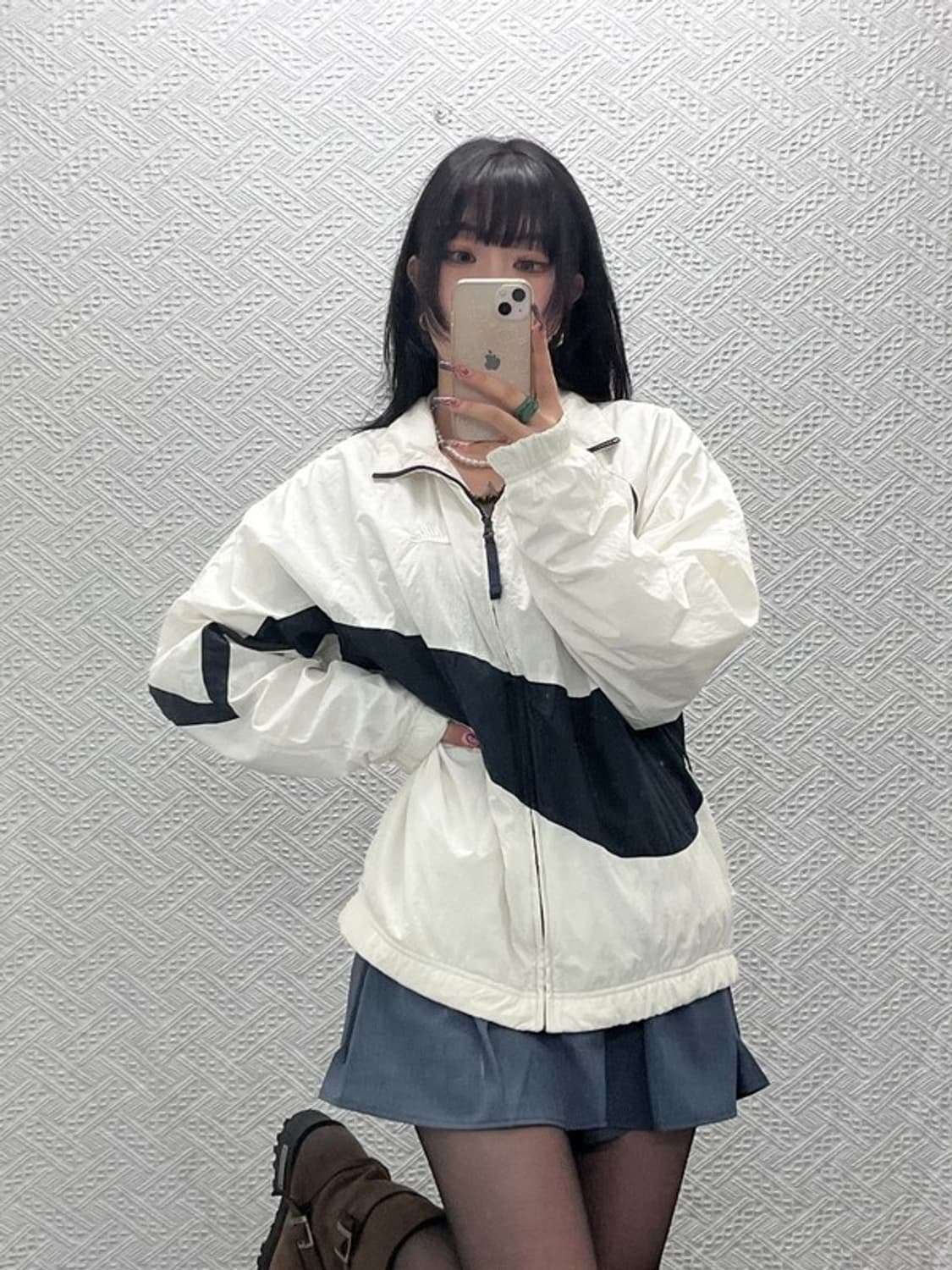 나이키 빈티지 캐주얼 빅스우시 바람막이 자켓 M C11696 상품이미지2