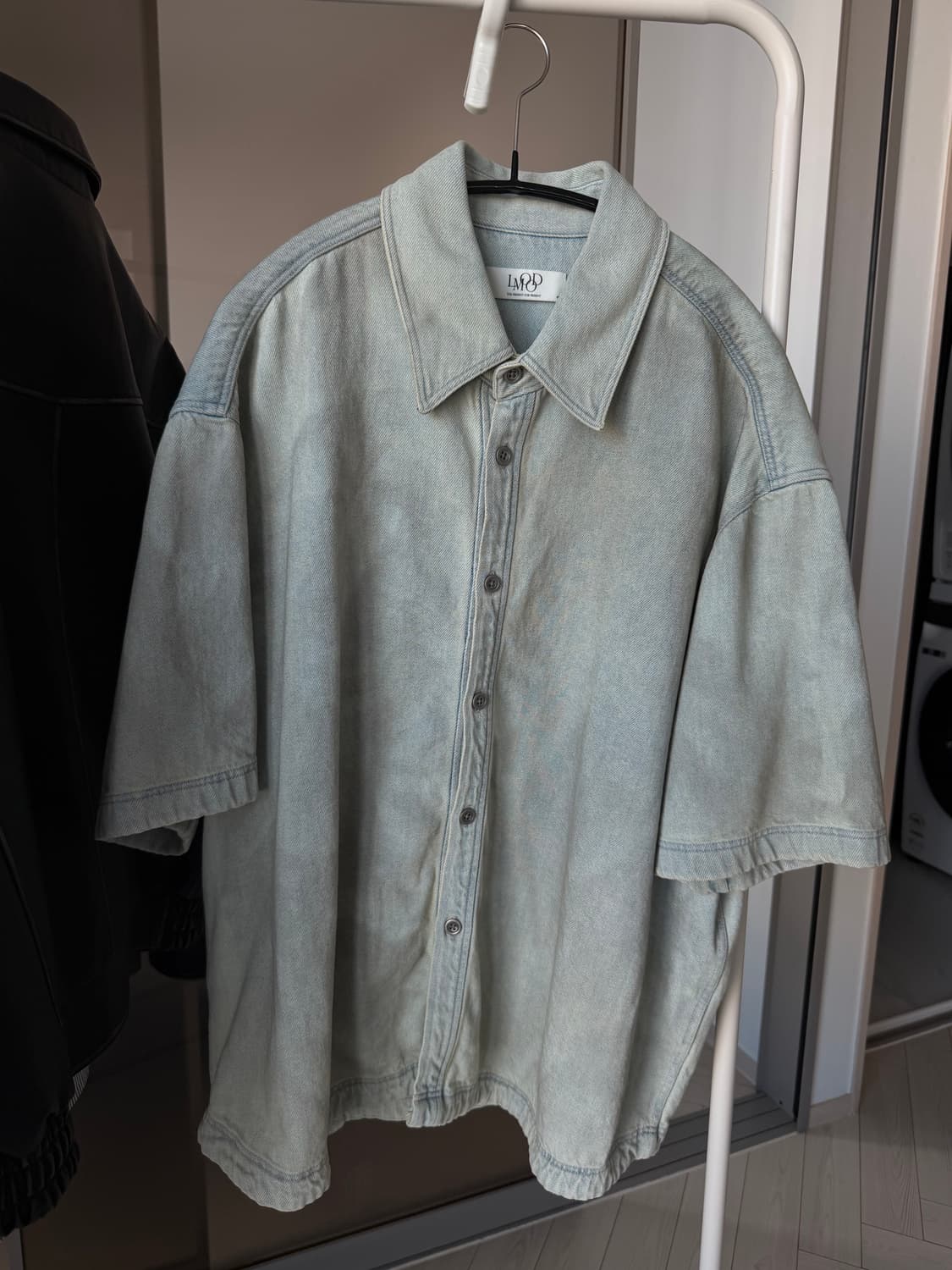 엘무드 (48)타임리스 데님 하프 셔츠 어글리섀도우 빈티지셔츠 상품이미지1