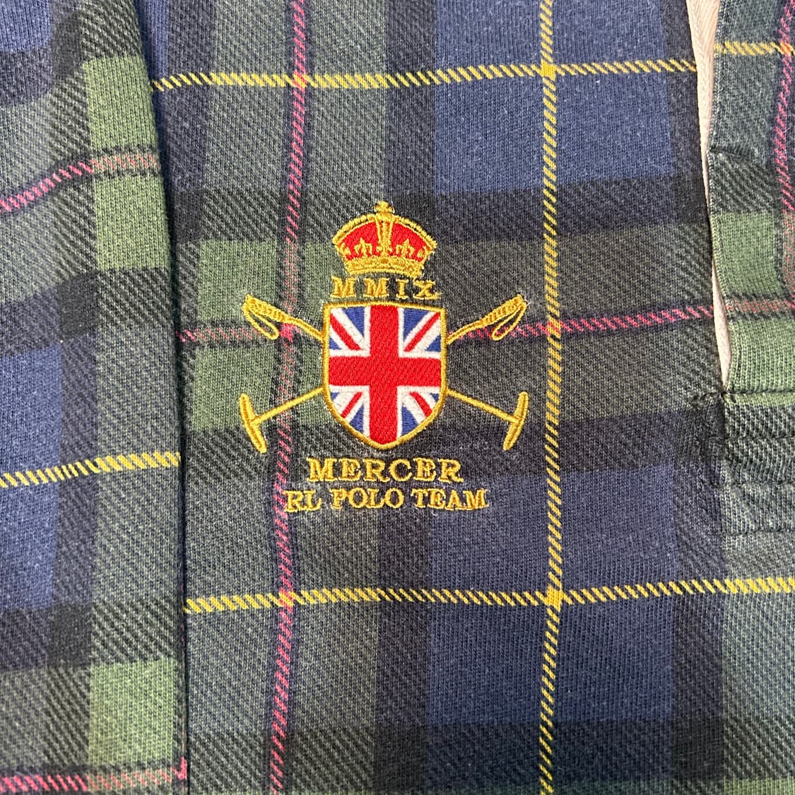 [L] 90s 폴로 랄프로렌 빅포니 블랙와치 럭비티 상품이미지3