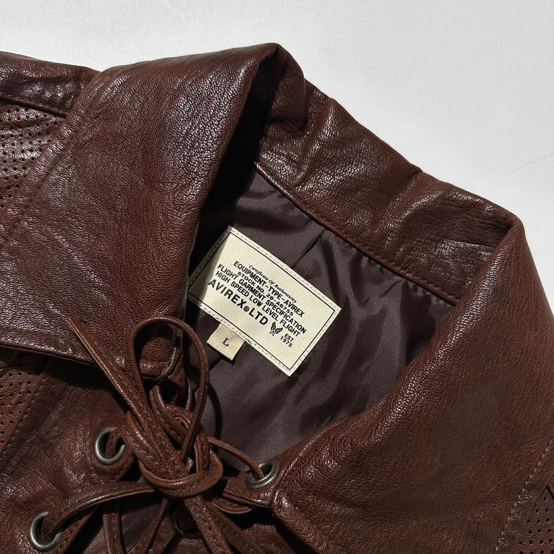 아비렉스 레더 레이스업 셔츠 상품이미지4