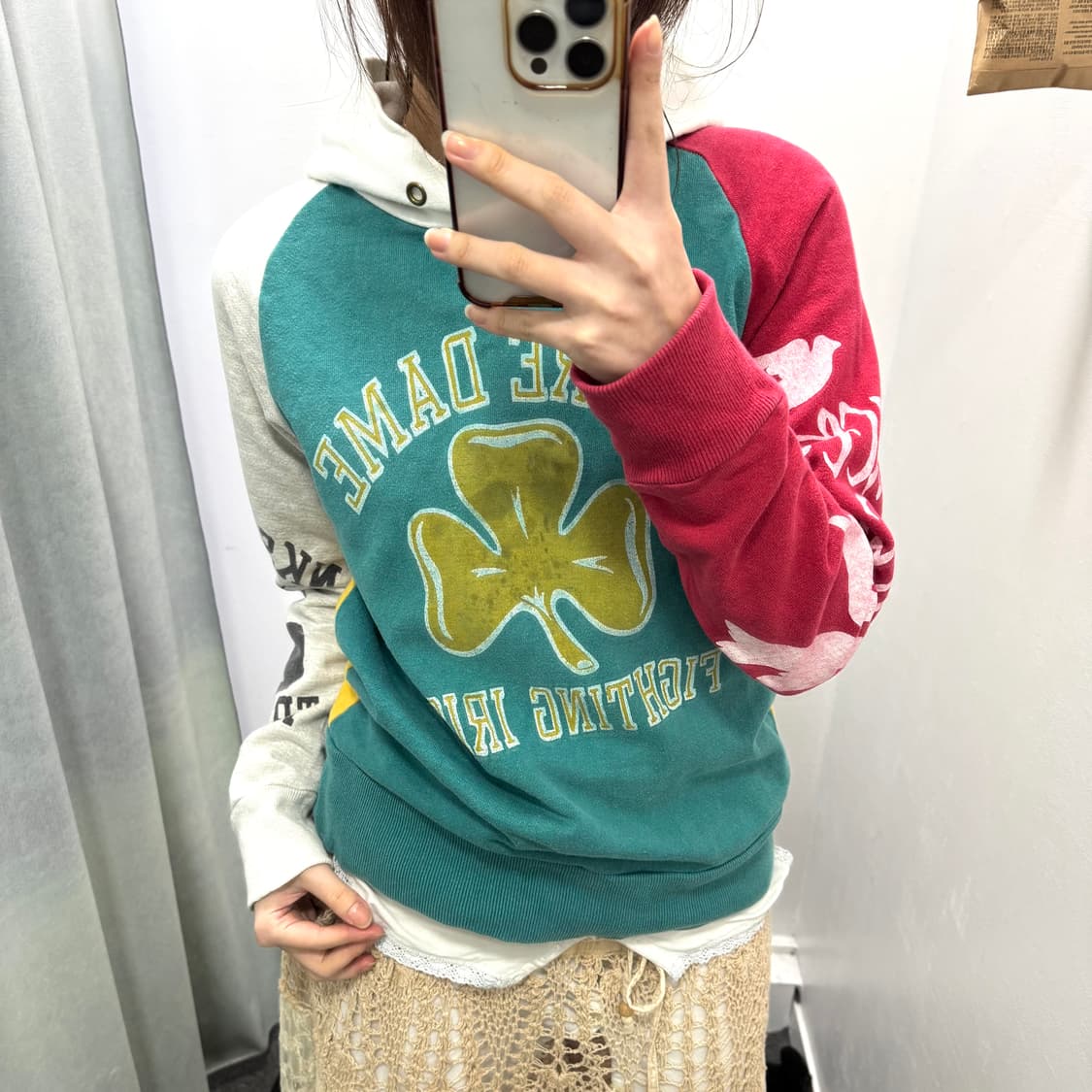 Muchacha 배색 후드티 상품이미지2