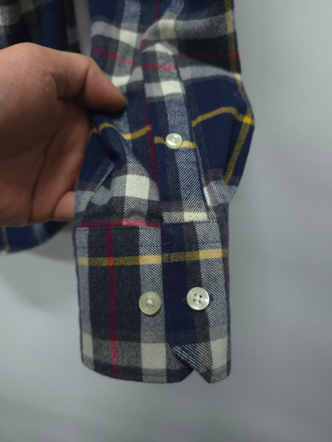바버 테일러드 핏 타탄 체크플란넬 셔츠 (남성95) 상품이미지9