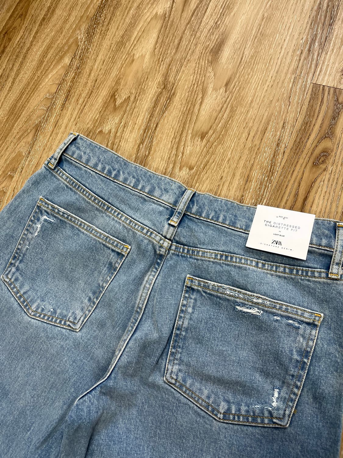 (새상품)자라 디스트레스드 청바지 33 상품이미지3