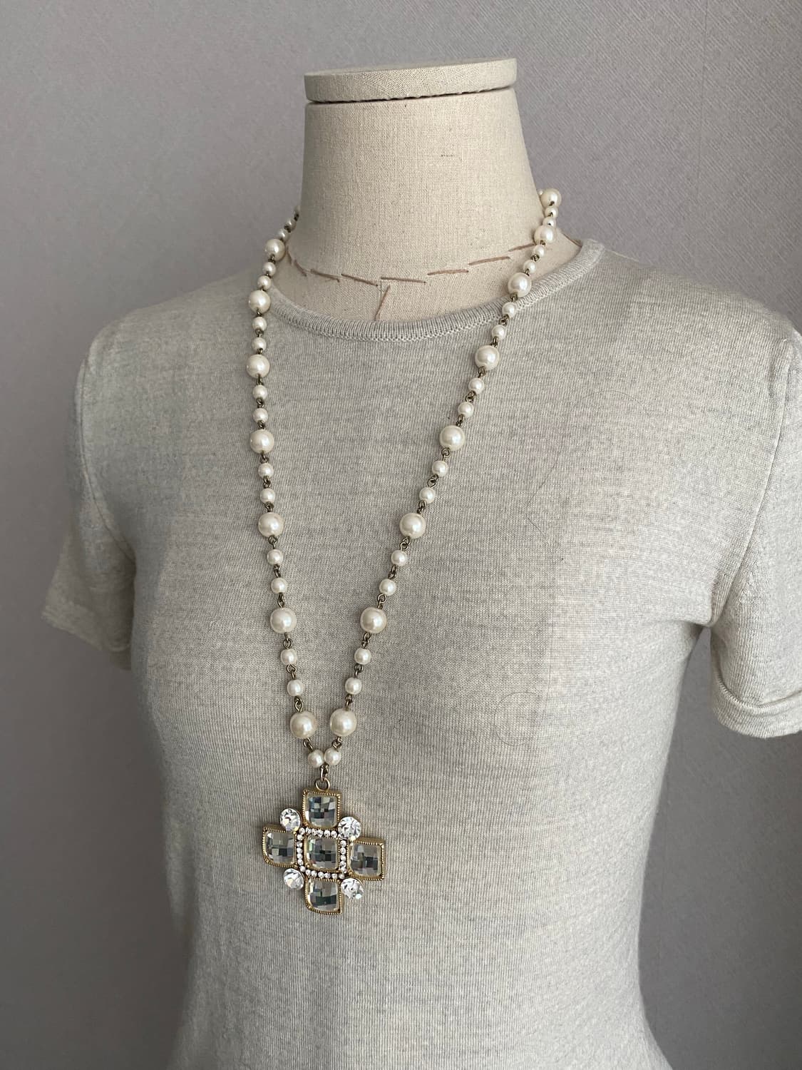 악세서리 큐빅펜던트 진주 목걸이 상품이미지9