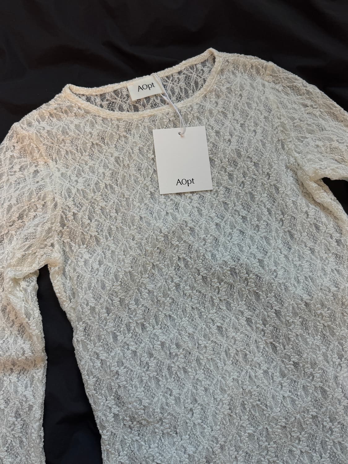 아옵트 레이스 시스루 탑 LACE SEE THROUGH TOP 상품이미지1