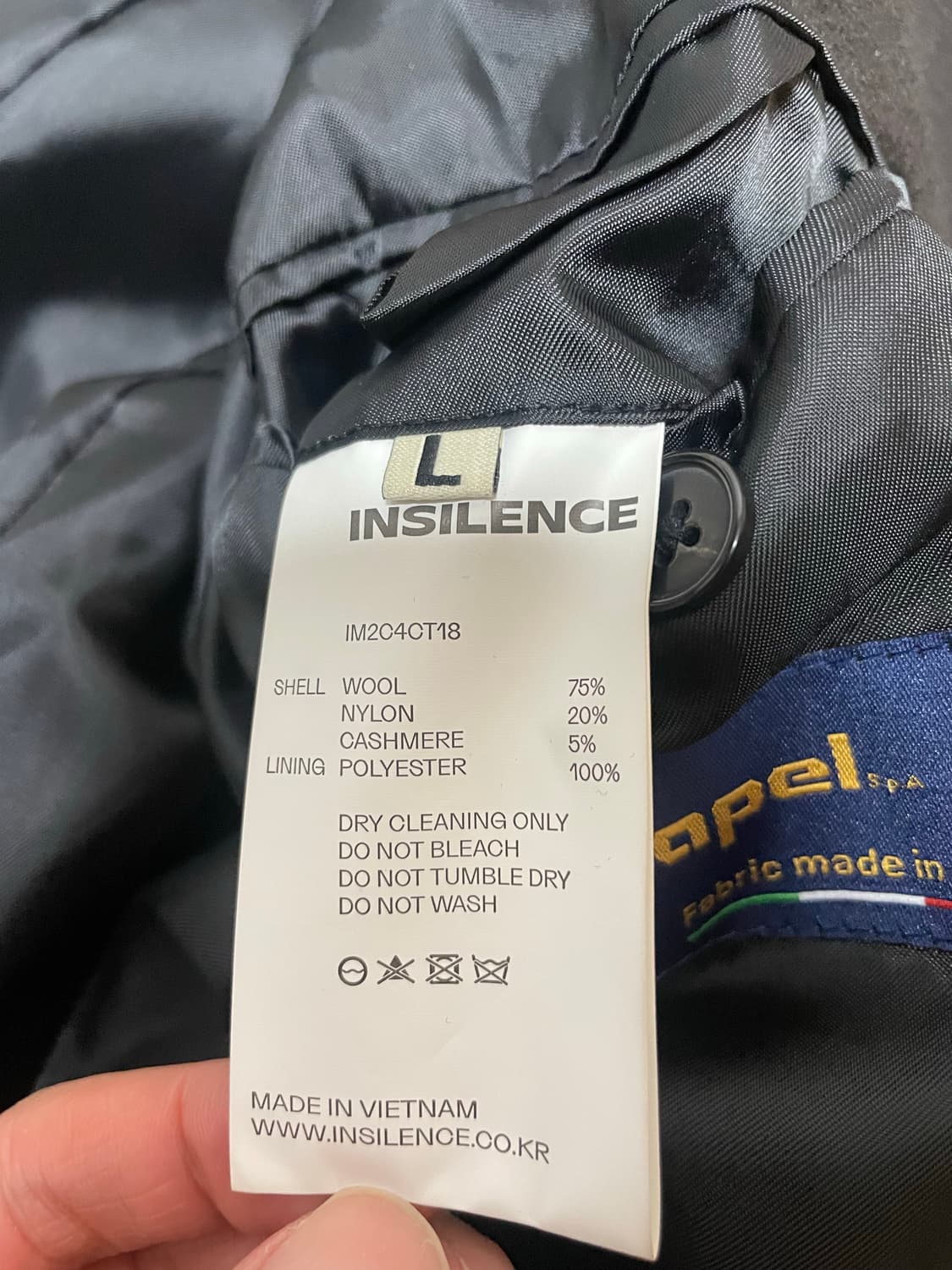 인사일런스 마펠 캐시미어 발마칸코트 머드그레이L 상품이미지3