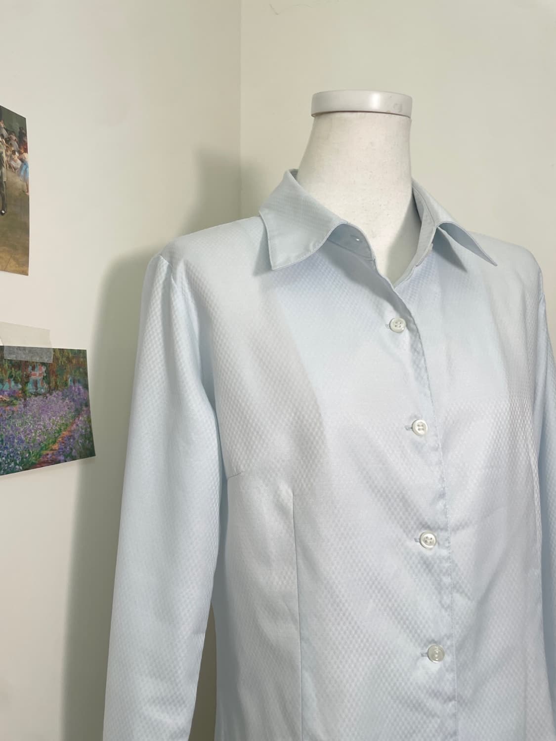 sheer sky blue basic line shirt(size-11) 상품이미지6