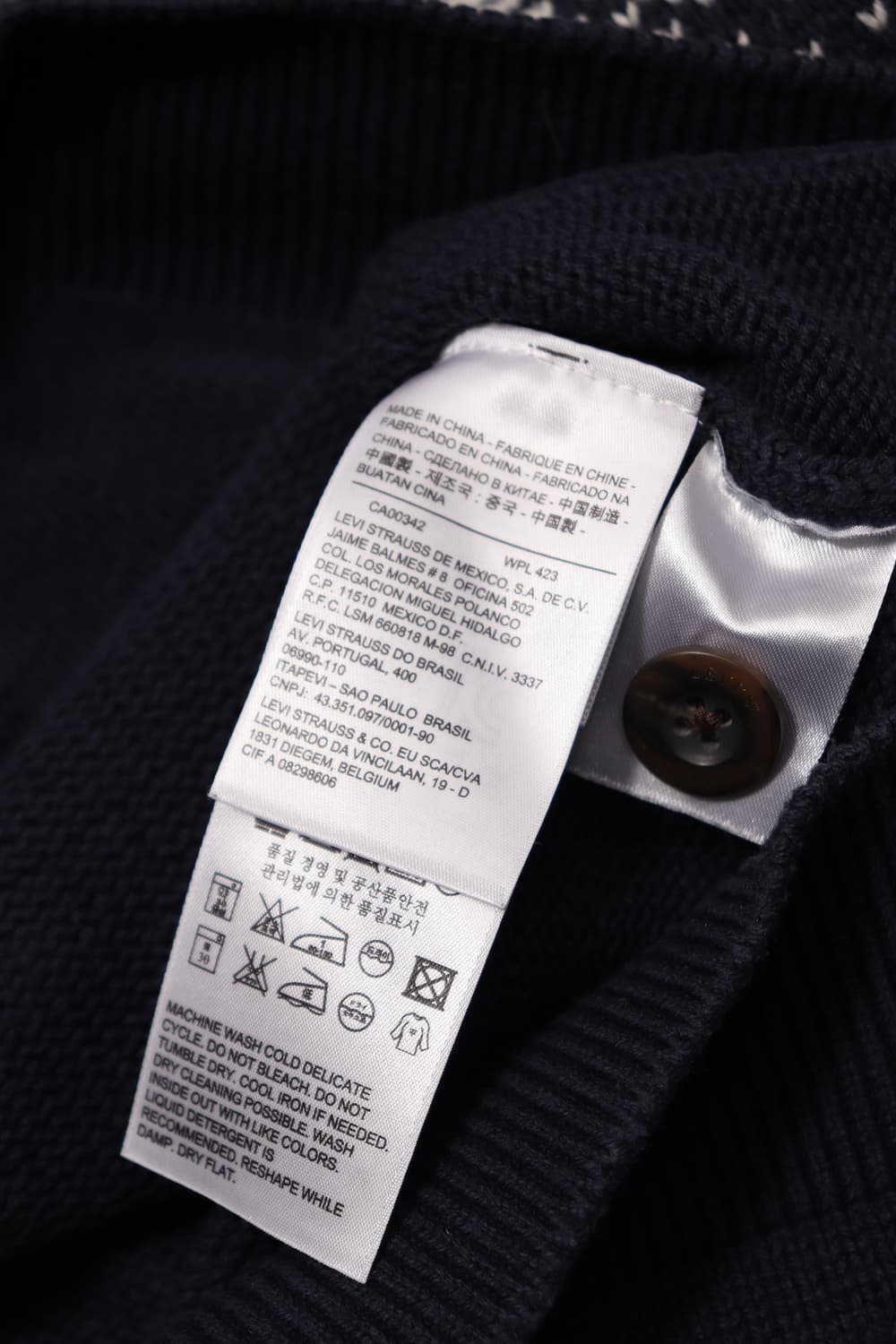 LEVIS 눈꽃 숄 노르딕 가디건 size L 상품이미지5