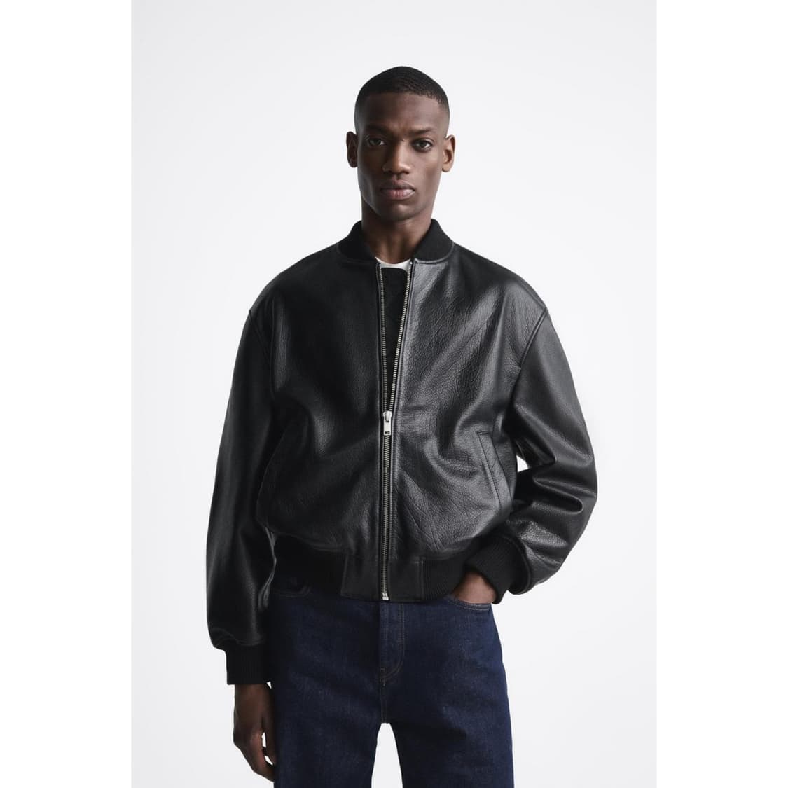 [M] 자라 가죽 자켓 (버팔로 소가죽) 상품이미지5