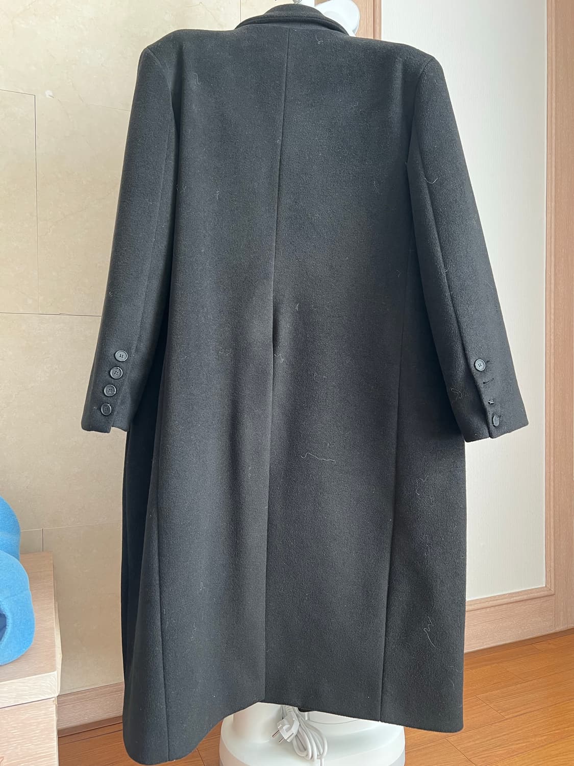 블랙 롱코트 상품이미지2