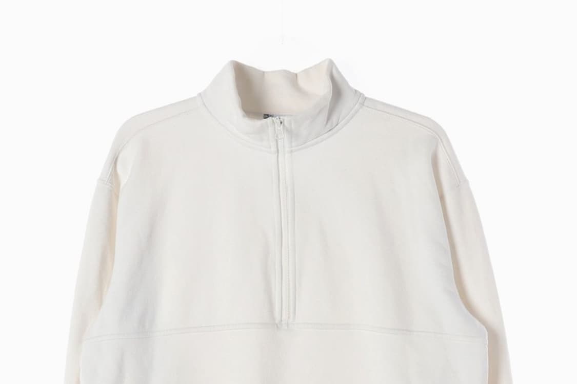 뉴에라 헤리티지 로고 하프집업 맨투맨 화이트 M 상품이미지3