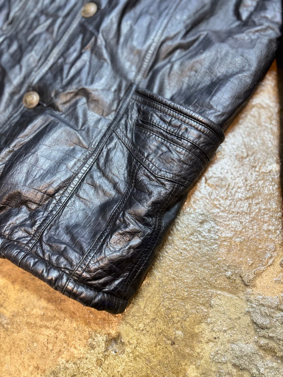 크로커다일 빈티지 가죽 자켓 상품이미지6