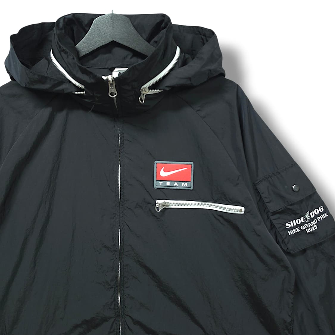 [M] 나이키 블랙 NSW 라이트웨이트 슈독 그랑프리 후드 바람막이 상품이미지3
