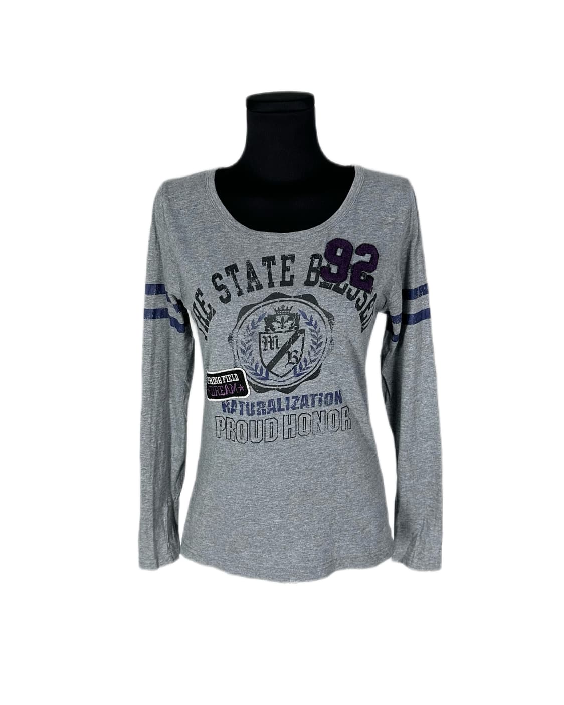 patch grunge printing grey t-s 상품이미지2