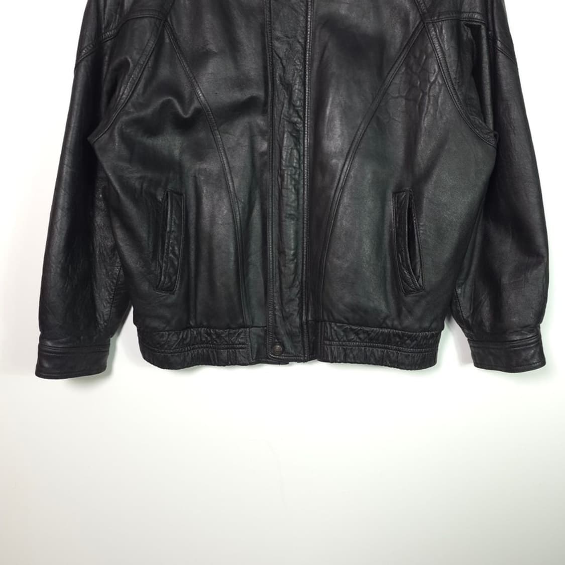 MALUBEL 시드니 리얼 양가죽 히든 집업 블루종 상품이미지4