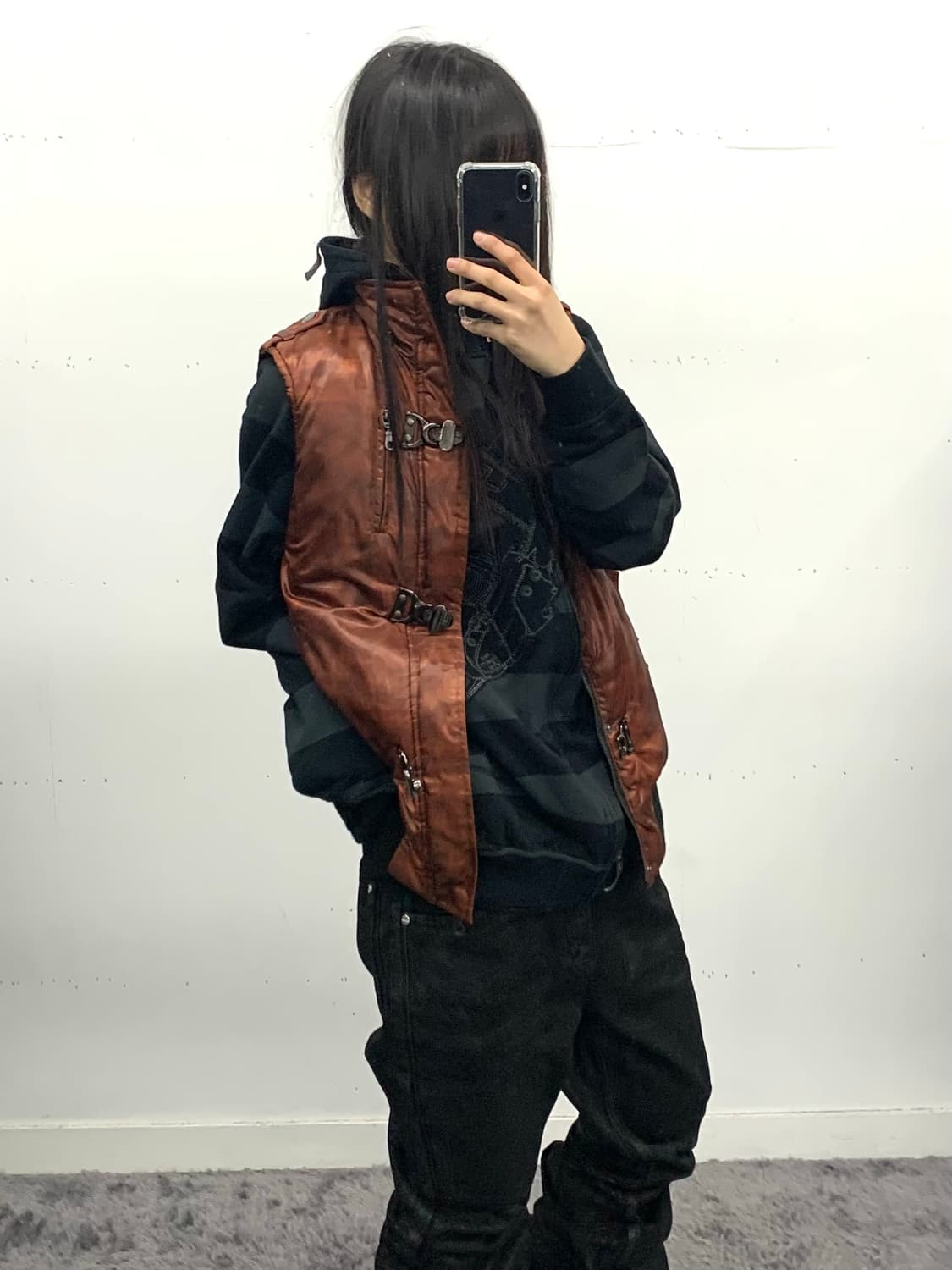 인더에틱 패턴 패딩 베스트 상품이미지2