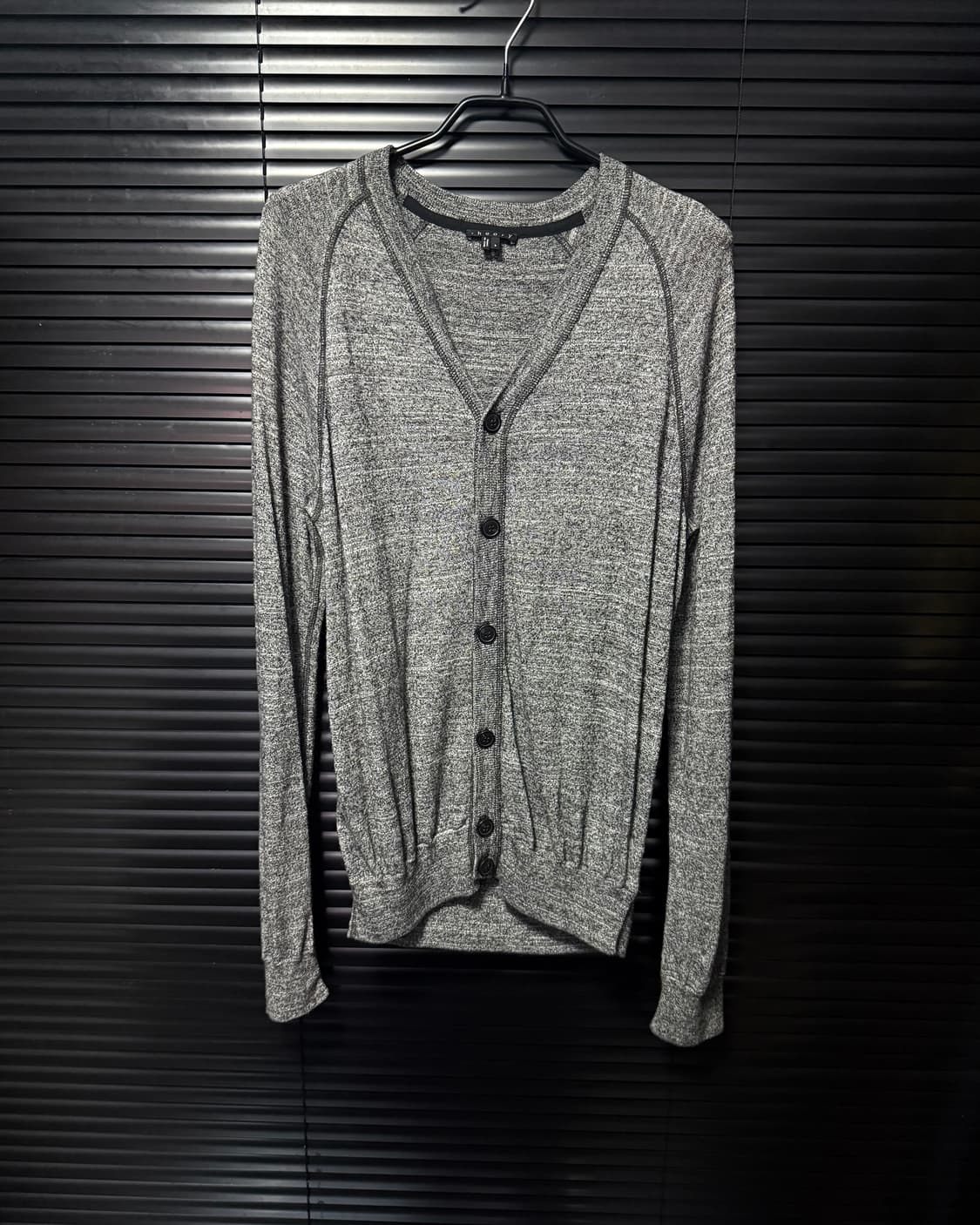 Theory 띠어리 모 앙고라 차콜 슬럽 그레이 스티치 보카시 가디건 S 상품이미지2