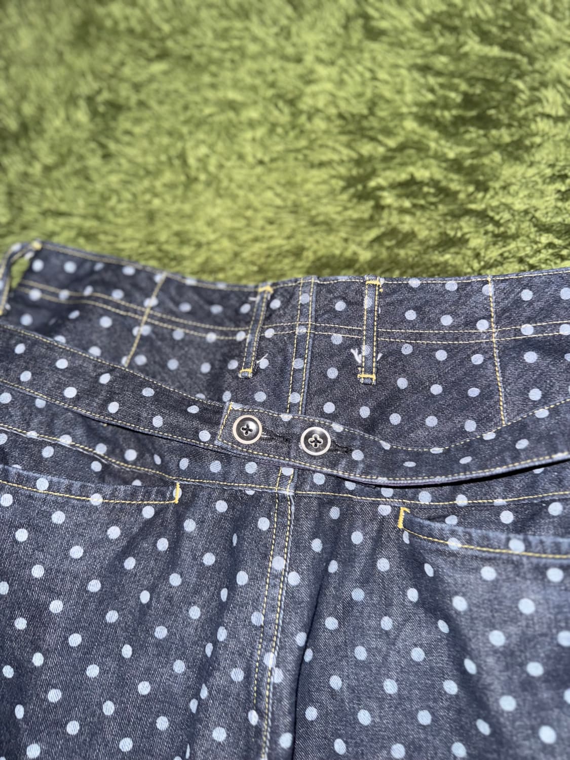 [2] KAPITAL 캐피탈 도트 패턴 버튼 플라이 데님 팬츠 상품이미지10