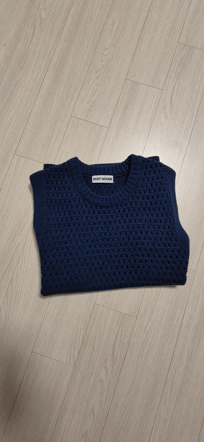 네이비 그물 니트 베스트(100~105) 상품이미지1