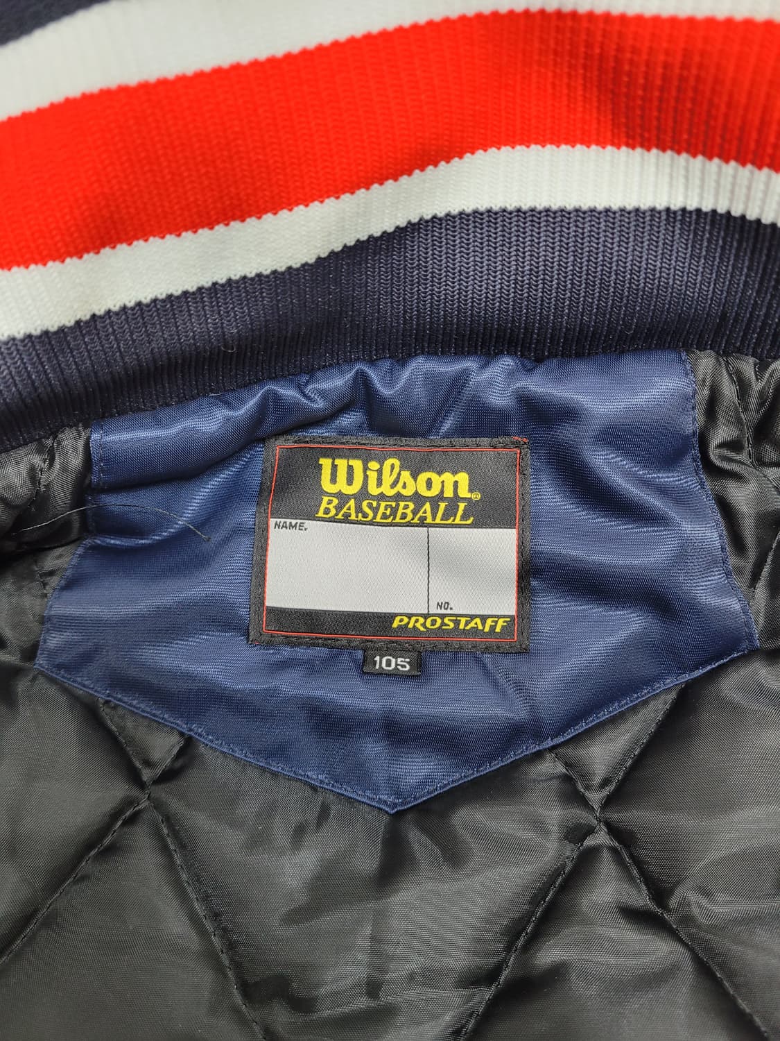 Wilson 윌슨 누빔 내피 야구 점퍼 / 남 105 네이비 
 상품이미지9