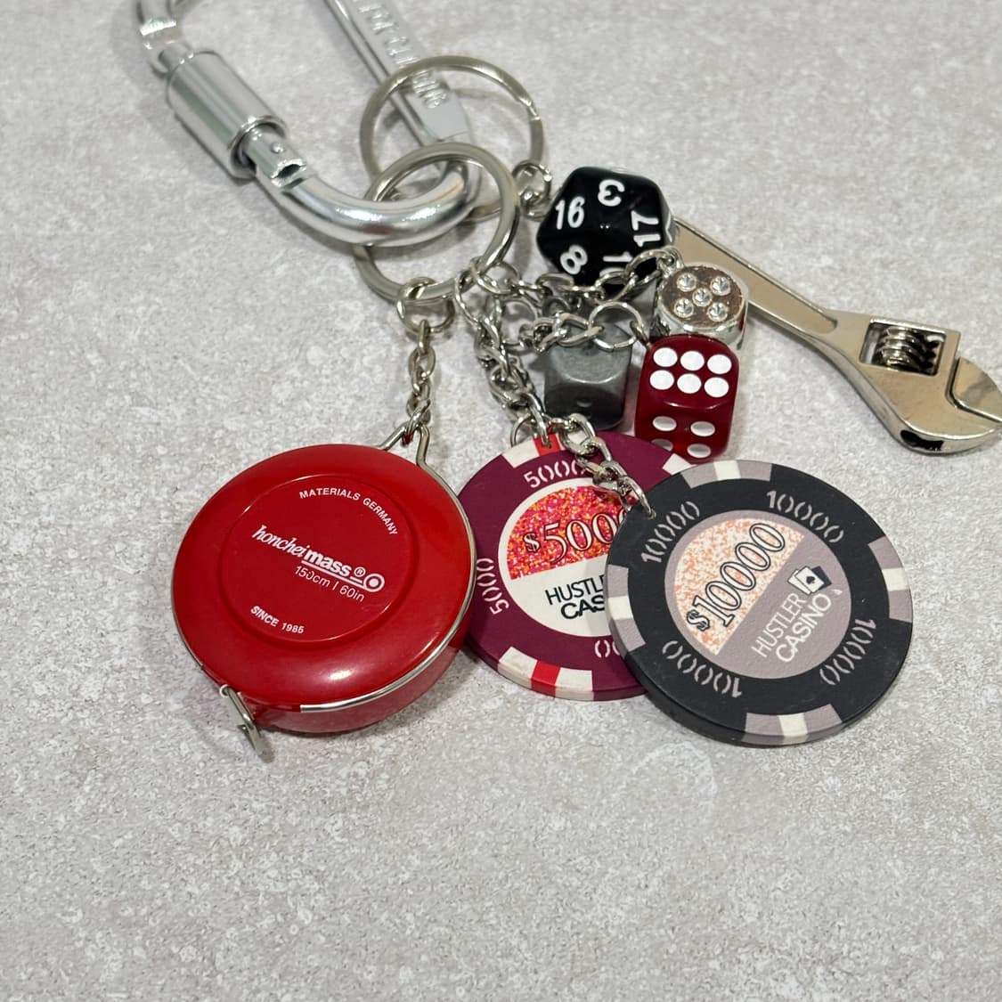 Oribell 미니 스패너 줄자 겜블칩 카라비너 유틸리티 키링 열쇠고리 상품이미지3