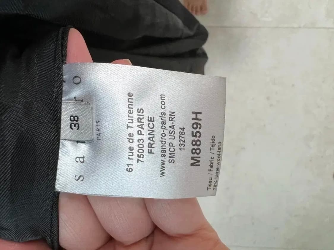 산드로 블랙 코트 상품이미지4