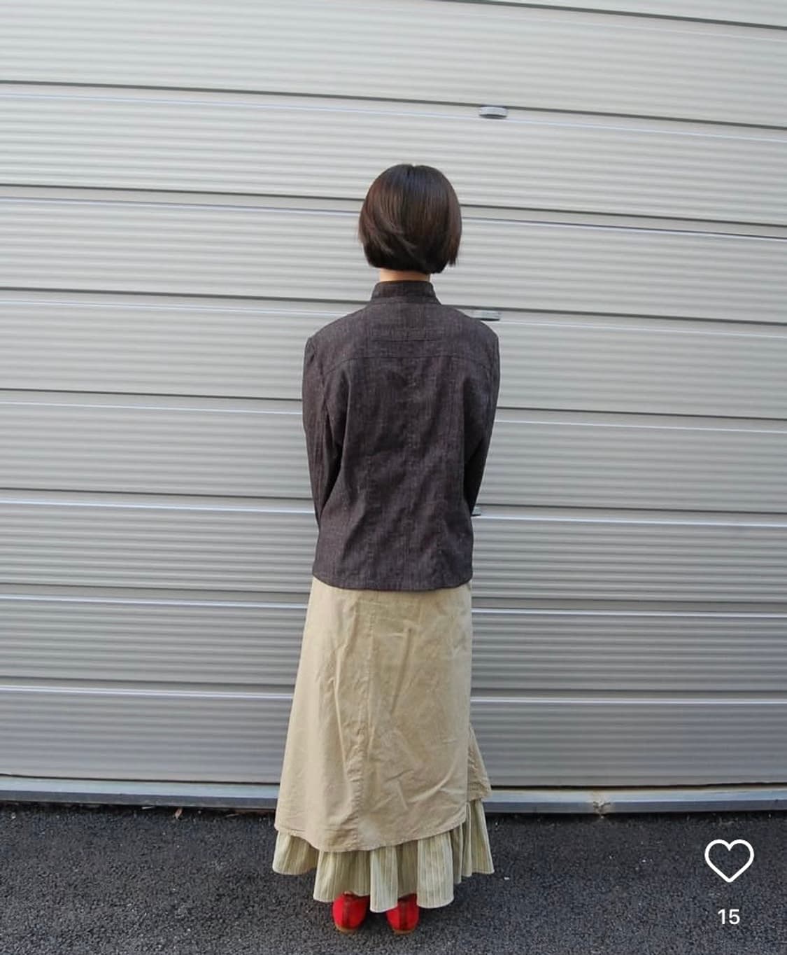 언발란스 롱스커트 베이지 상품이미지2