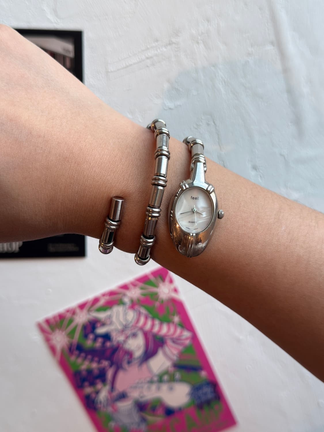 90's Hong Kong Snake Bangle 시계 상품이미지6