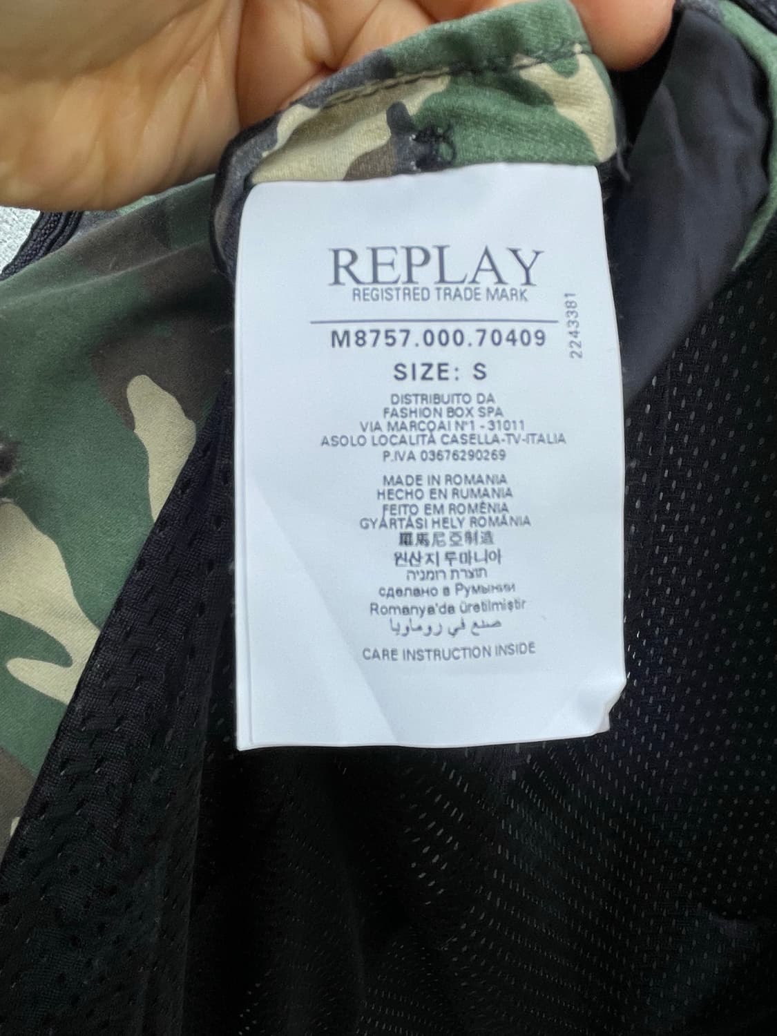 리플레이(replay)카무플라주 밀리터리 블레이져 상품이미지5