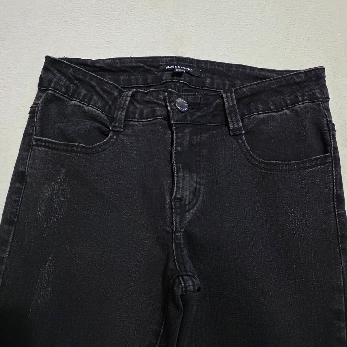 (XS)여성 플라스틱아일랜드 부츠컷 블랙 데님 팬츠 상품이미지2