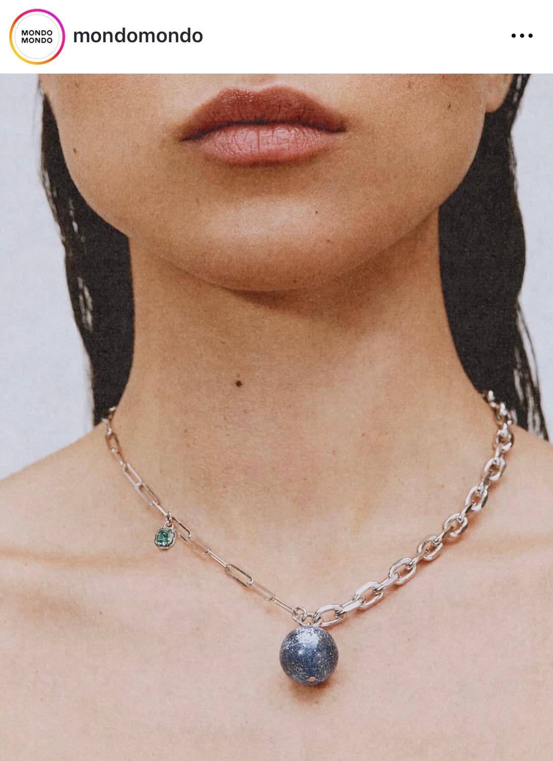 Mondo mondo  몬도몬도 실버 핀볼 네크리스 상품이미지2
