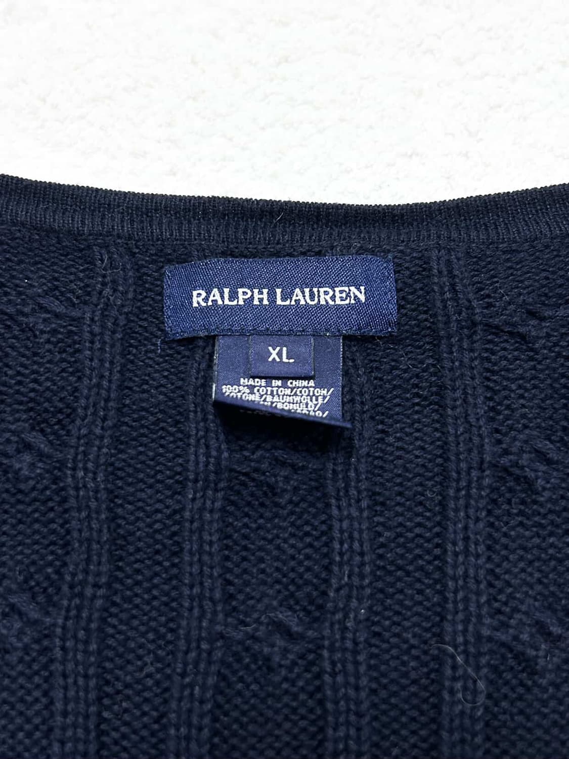 폴로 핑크포니 네이비 리본 케이블 가디건 상품이미지8