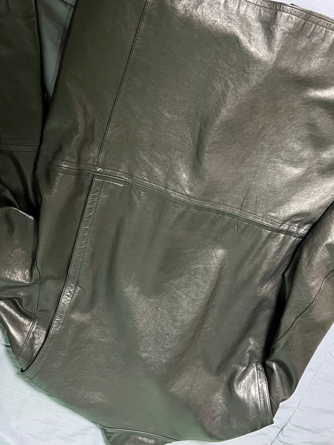 유스 레더 하이넥 하프 코트 L 상품이미지8