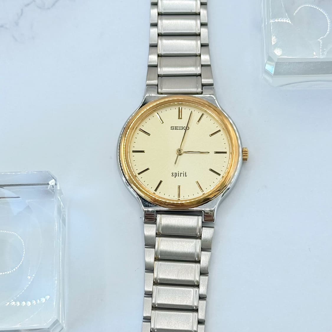 90s00s 빈티지 세이코 스피릿 샴페인 콤비 워치 상품이미지5
