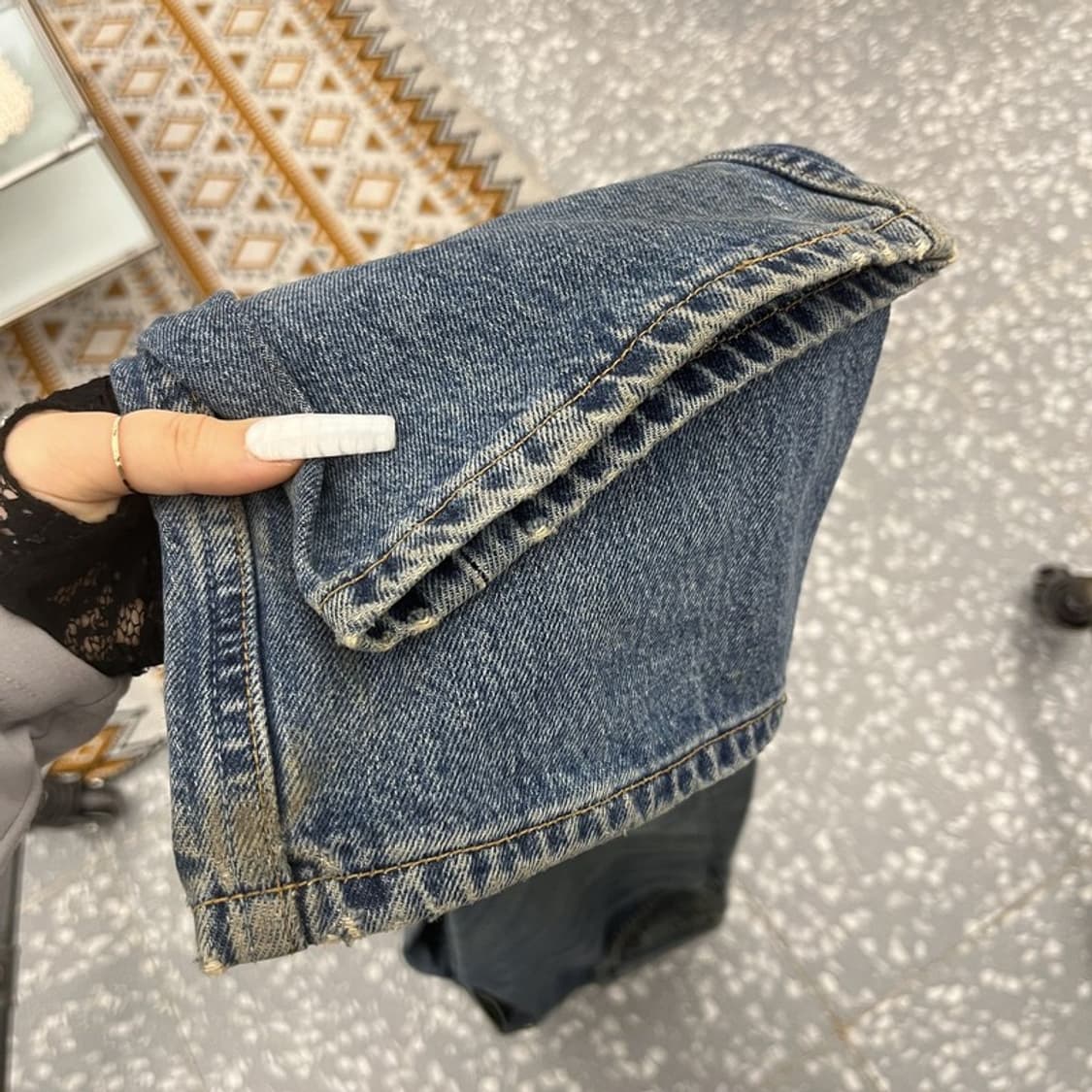 리바이스 501 올드스쿨 빈티지 워싱 데님팬츠 32인치 C10966 상품이미지7