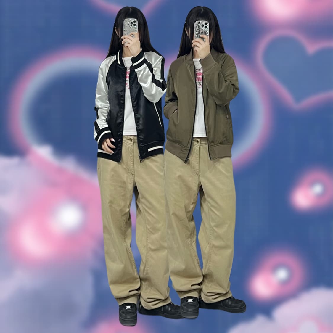 리버시블 새틴 블루종 상품이미지1