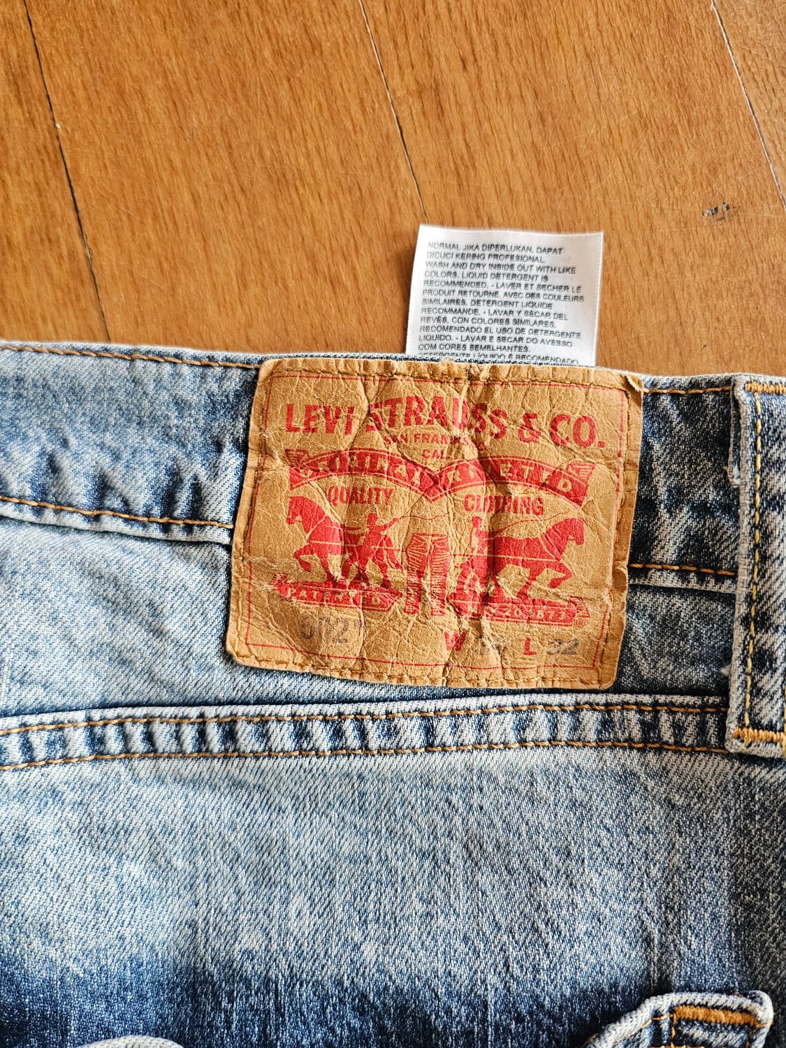 리바이스 502  W34 L32 연청 데님 상품이미지3