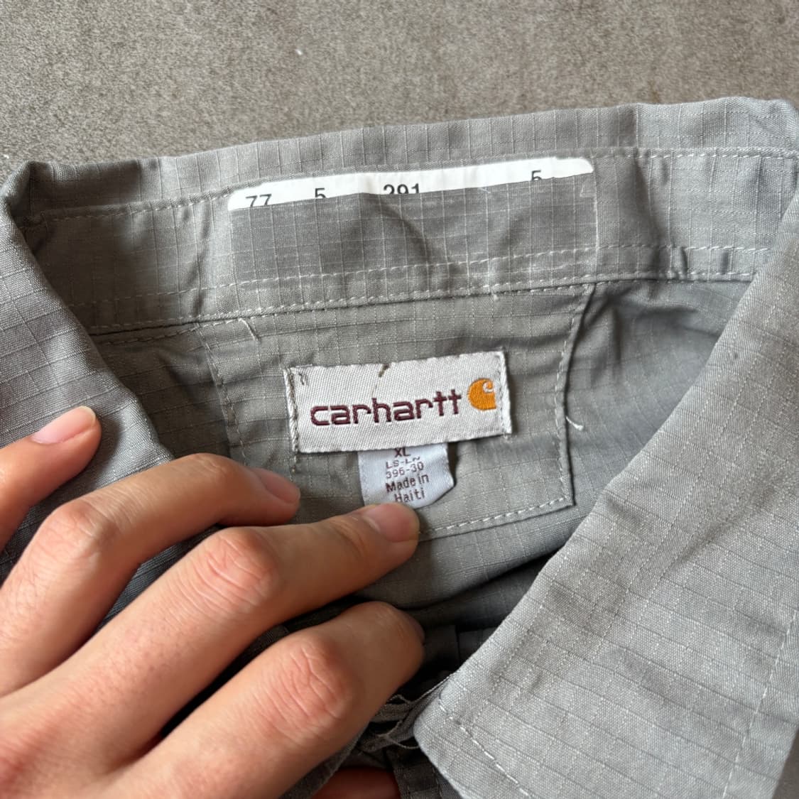 칼하트 오리지널 그레이 긴팔 워크 셔츠 상품이미지6