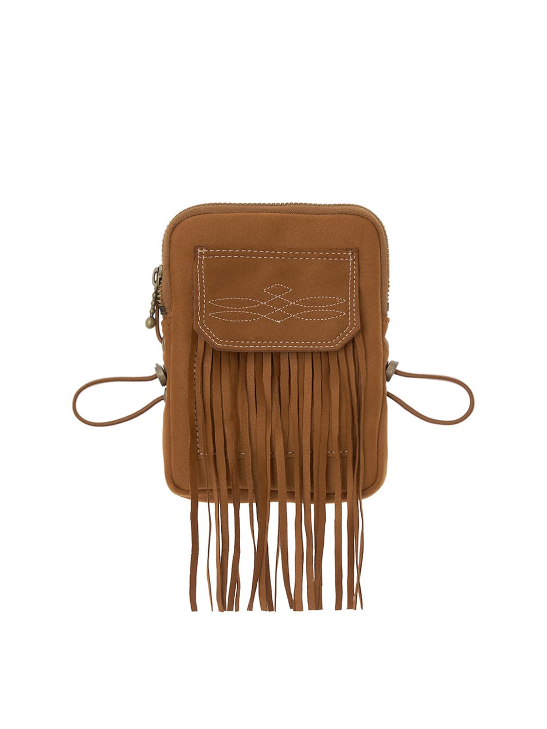 기준) 웨스턴 프린지 미니백 브라운 상품이미지1