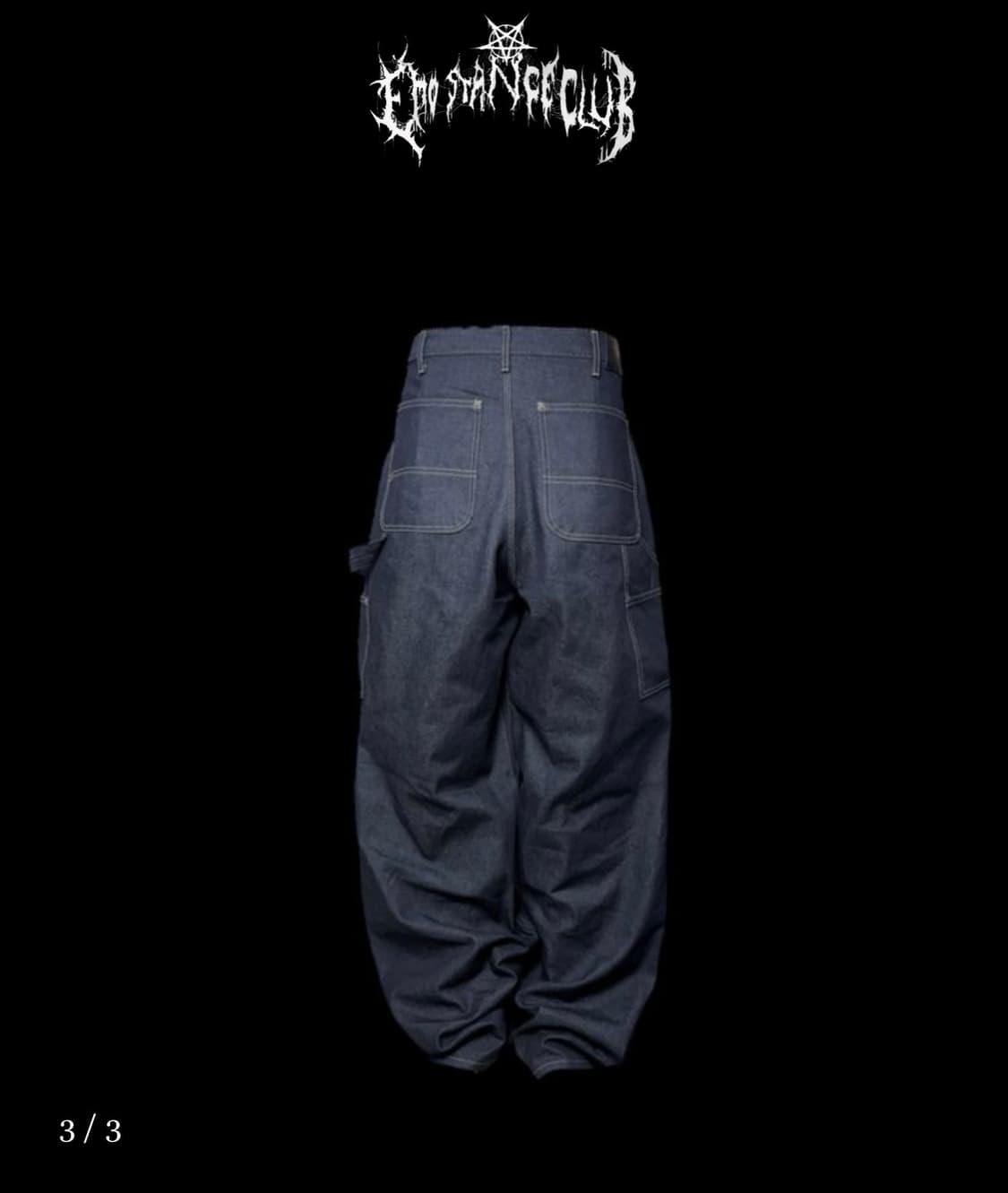 Japanese carpenter wide baggy jeans - De 상품이미지1
