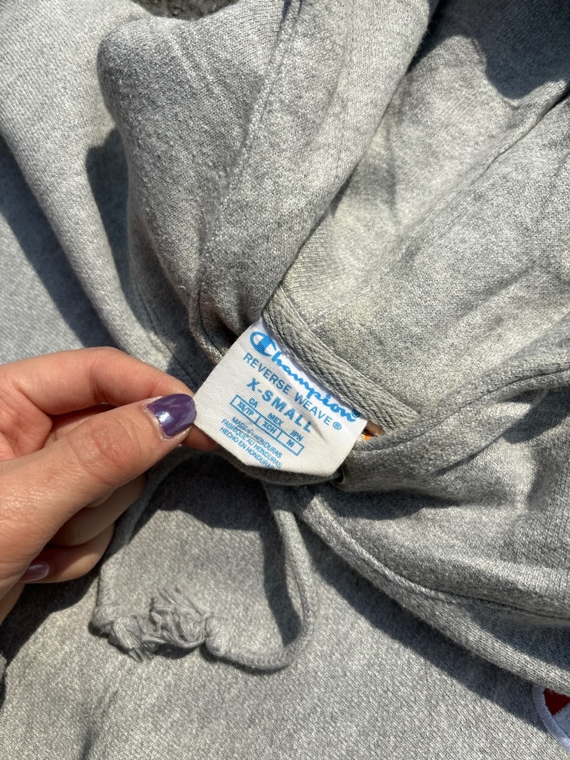 챔피온 리버스위브 후드티 그레이 상품이미지8