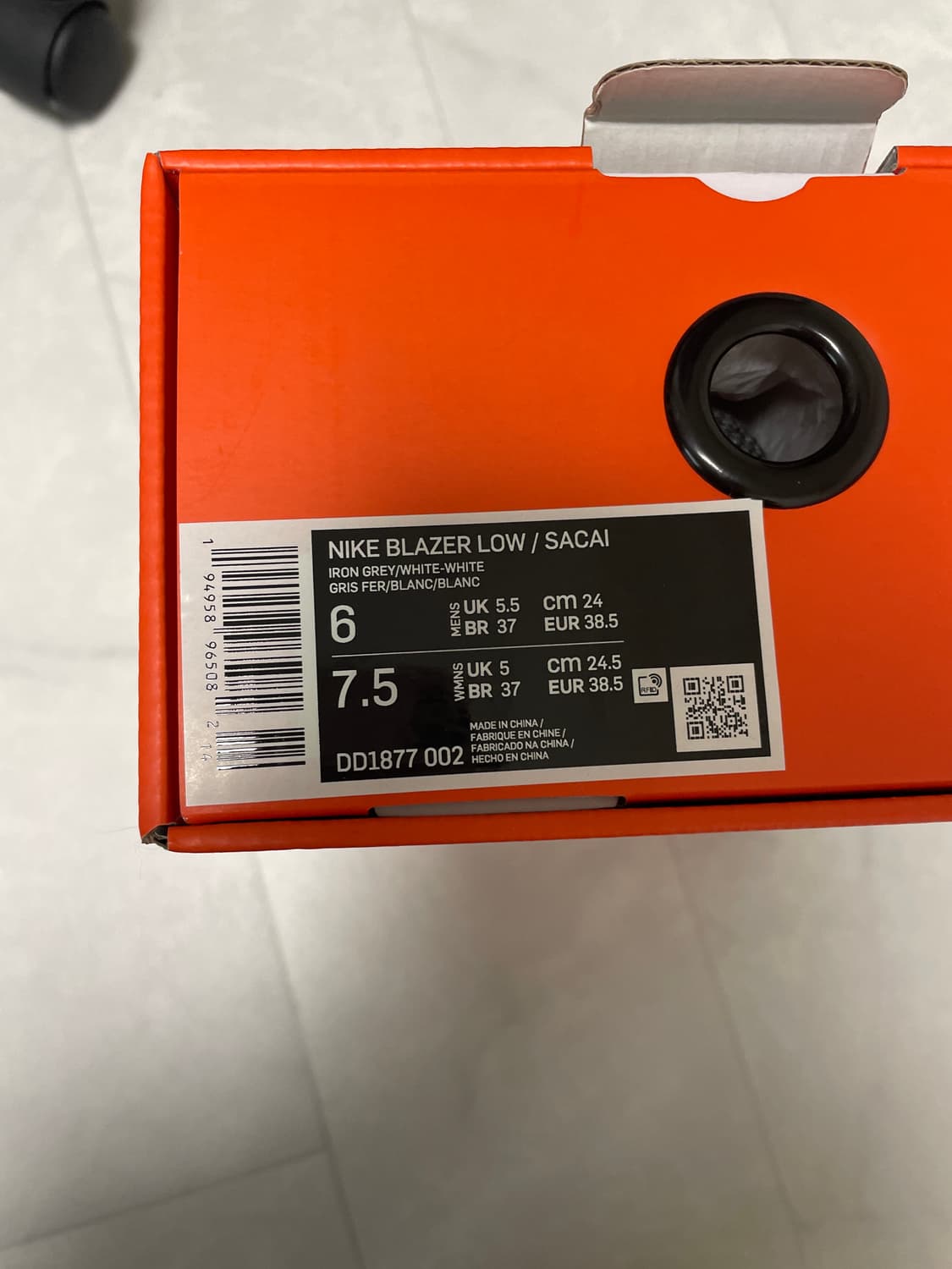 Nike 블래이저 로우 사카이 그레이  상품이미지4